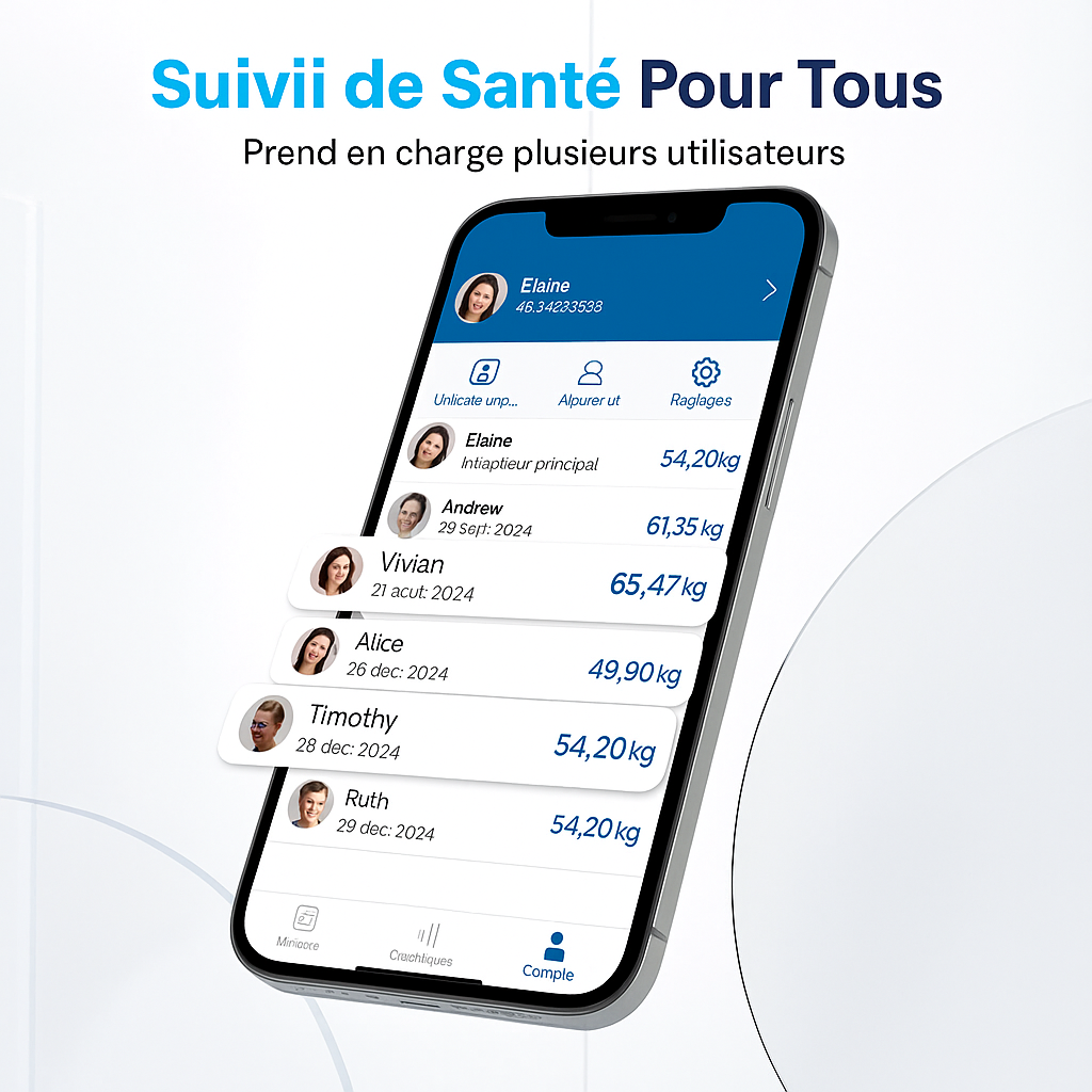 Balance connectée intelligente.