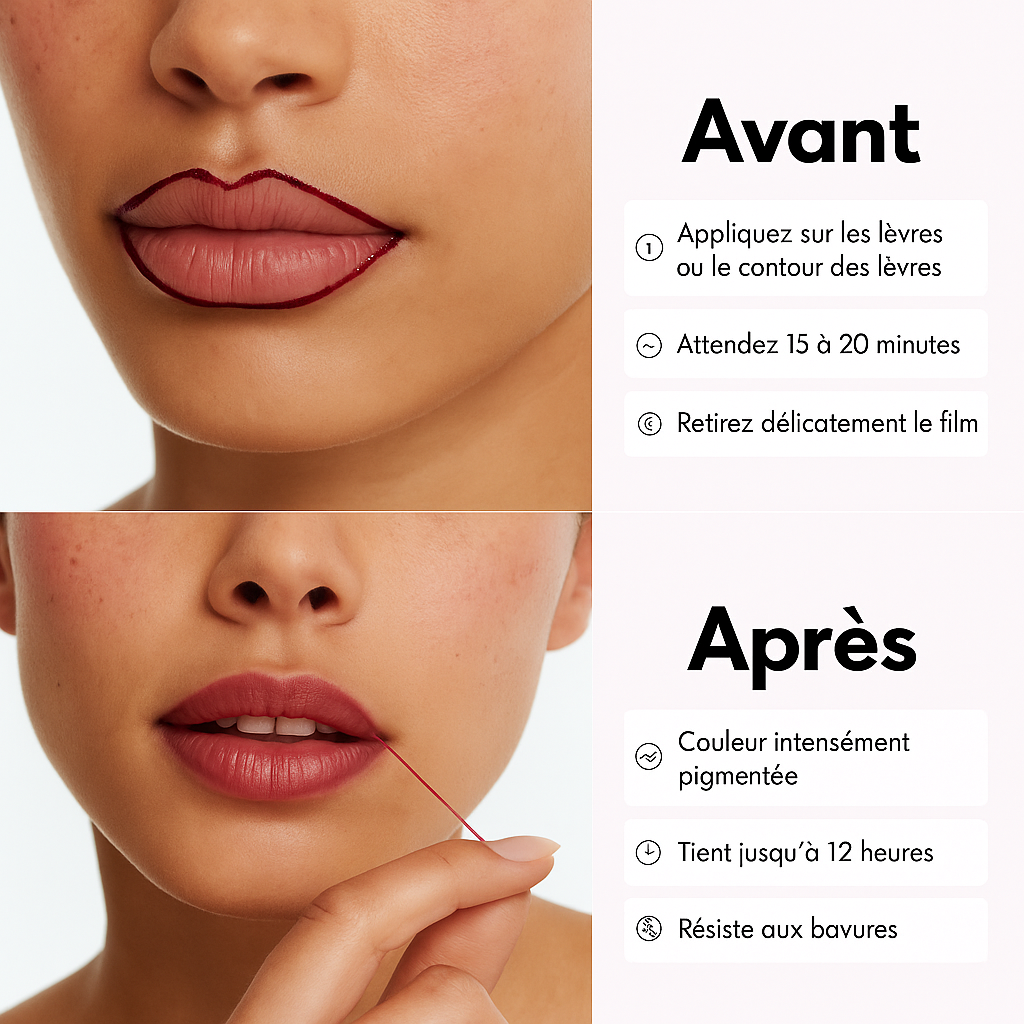 Rouge à lèvres longue tenue peel-off
